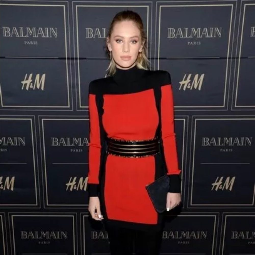 Balmain x HxM Black & Red Dress